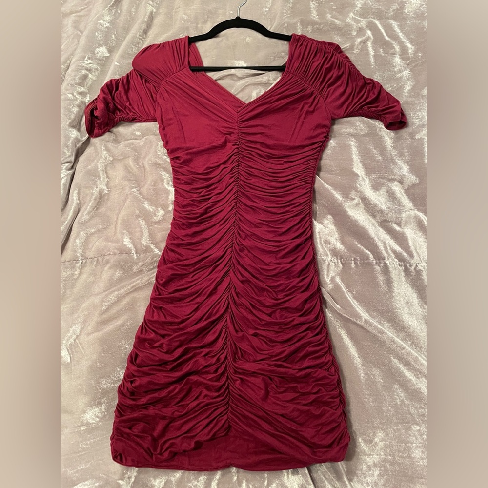 Cocktail maroon dress